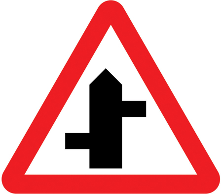 Staggered junction ahead