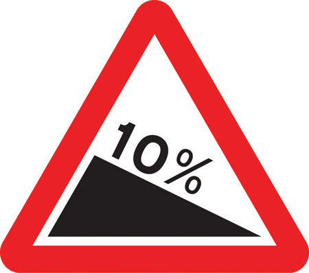 Steep hill downwards