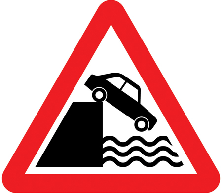 Unprotected quayside or riverbank