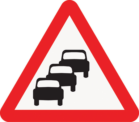 Traffic queues likely ahead
